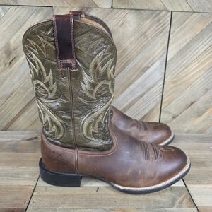 Ariat Heritage Crepe Toe Mens Western Cowboy  Boots Size 11 D Brown 10010287